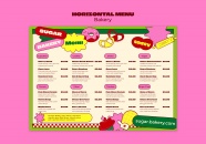 面包店糕点美食菜单设计源文件